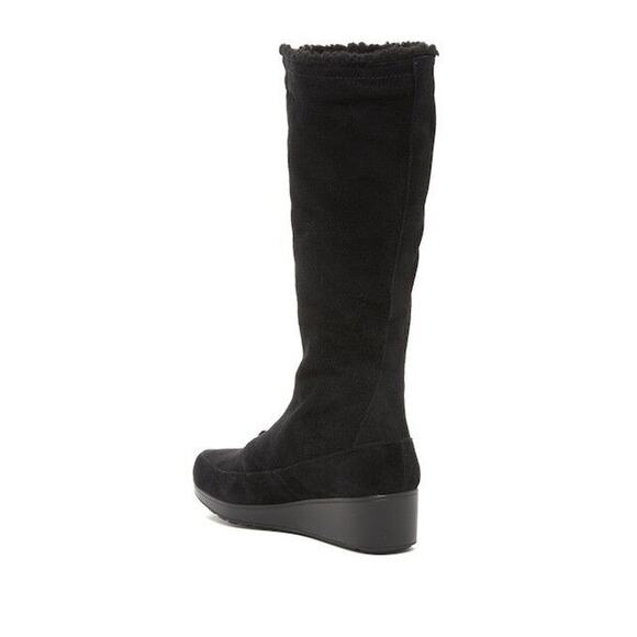 Cole Haan Yonkers Waterproof Boot II Black Suede with Shearling Size 6 - Picture 2 of 13